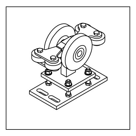 Laufrollenbock LRB160-4QG höhenverstellbar