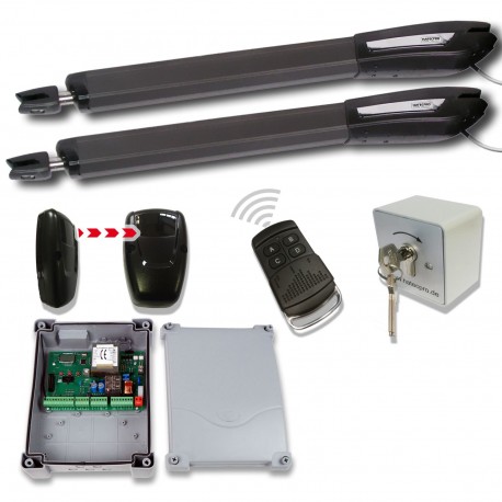 Drehtorantrieb HATECPRO KOLOSS 4 KomplettKIT für 2-flügelige Tore bis 4m / Flügel