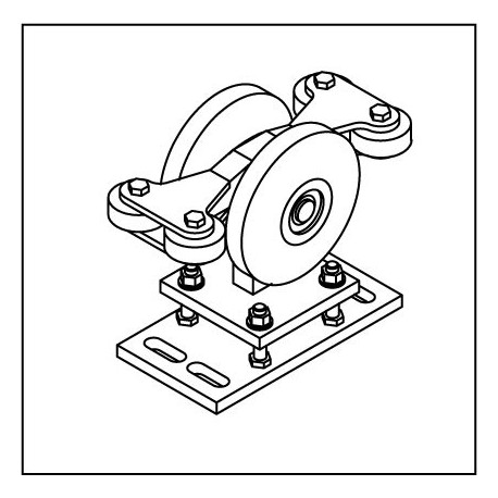 Laufrollenbock LRB192-4QG höhenverstellbar