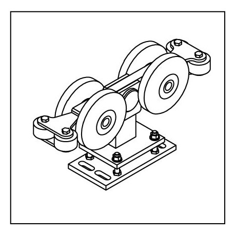 Laufrollenbock LRB192/SL-4QG höhenverstellbar