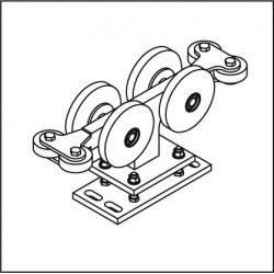 Laufrollenbock LRB150A-4QG höhenverstellbar