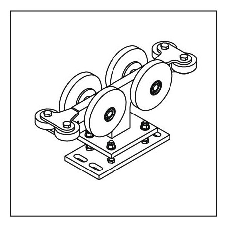 Laufrollenbock LRB150A-4QG höhenverstellbar
